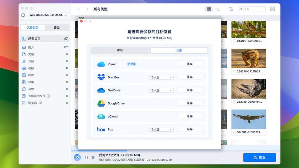 EaseUS Data Recovery Wizard 云恢复目标