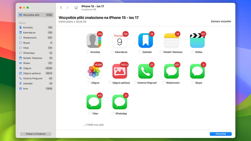 Proces odzyskiwania danych z iPhone za pomocą Disk Drill