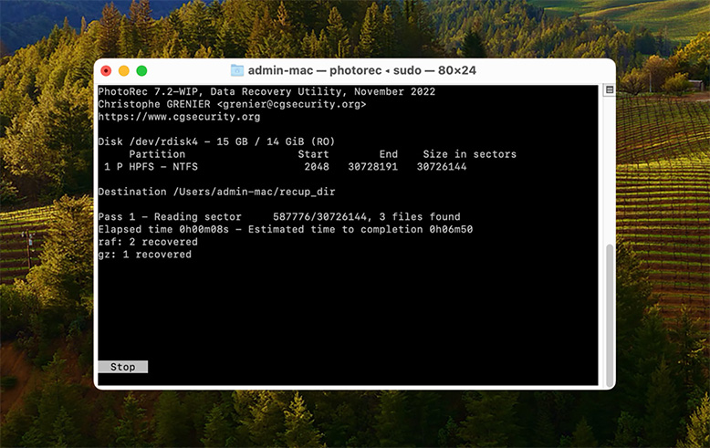 PhotoRec for Mac