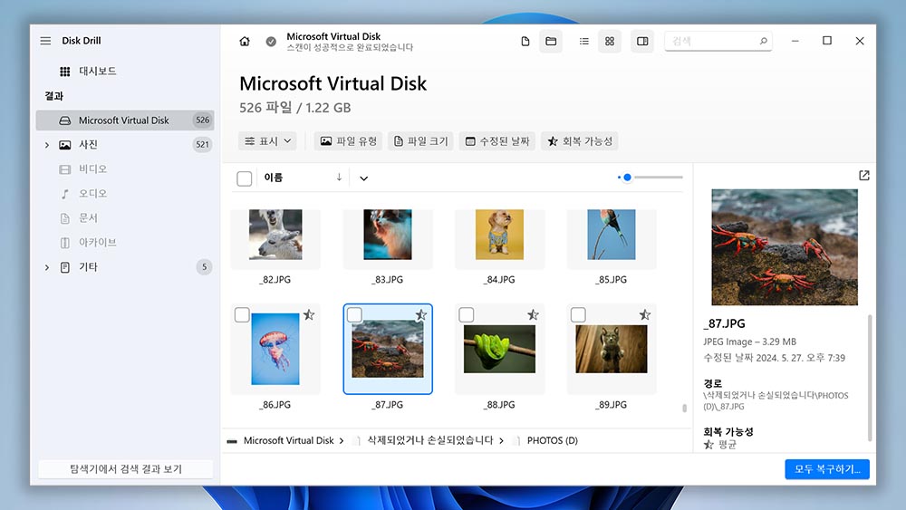 Disk Drill SD 카드 복구