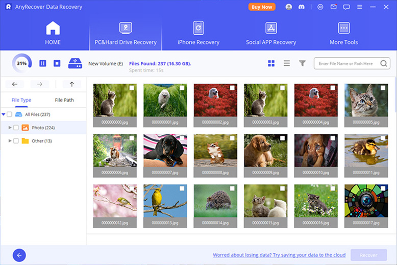 AnyRecover Photo Recovery app