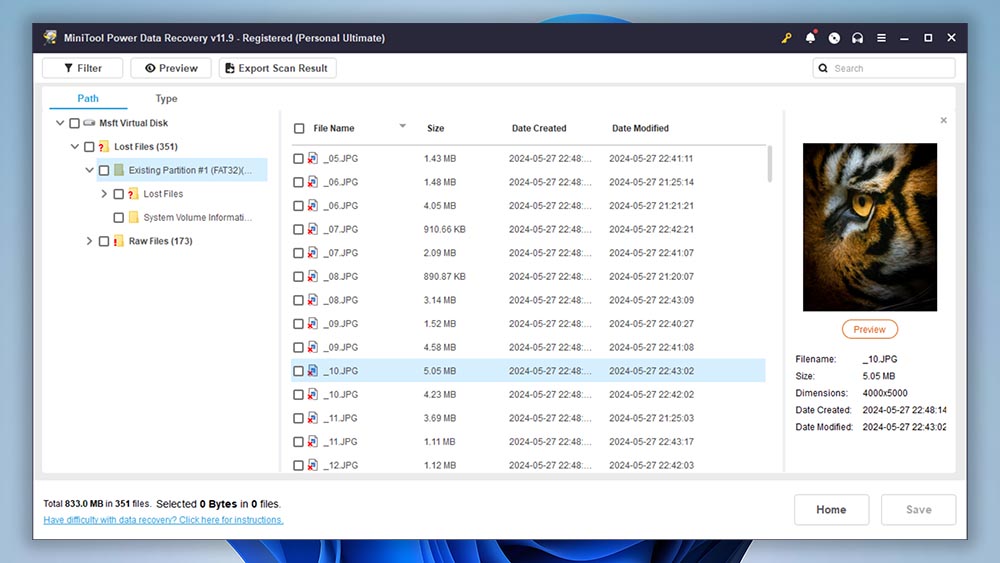 MiniTool Power Data Recovery for SD卡