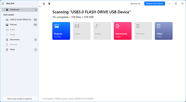  disk drill usb scan