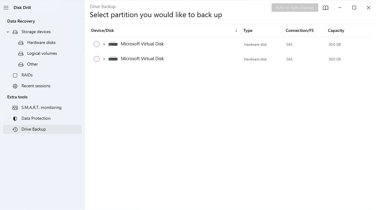 Drive Backup feature.