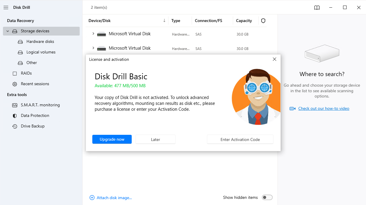 Disk Drill pricing.