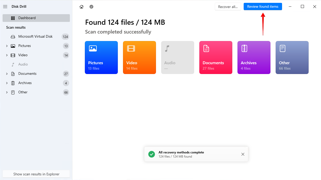 Reviewing found items.