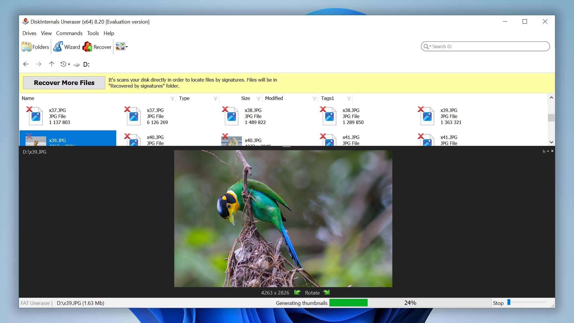 DiskInternals Uneraser podgląd pliku