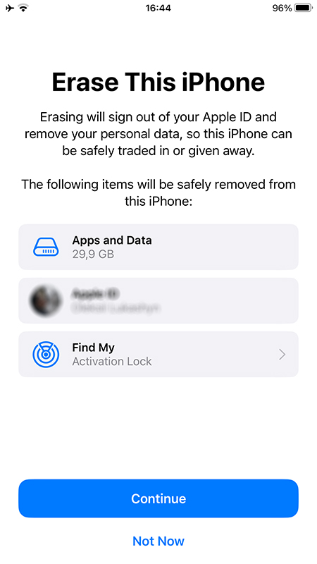 Restore From an iCloud Backup