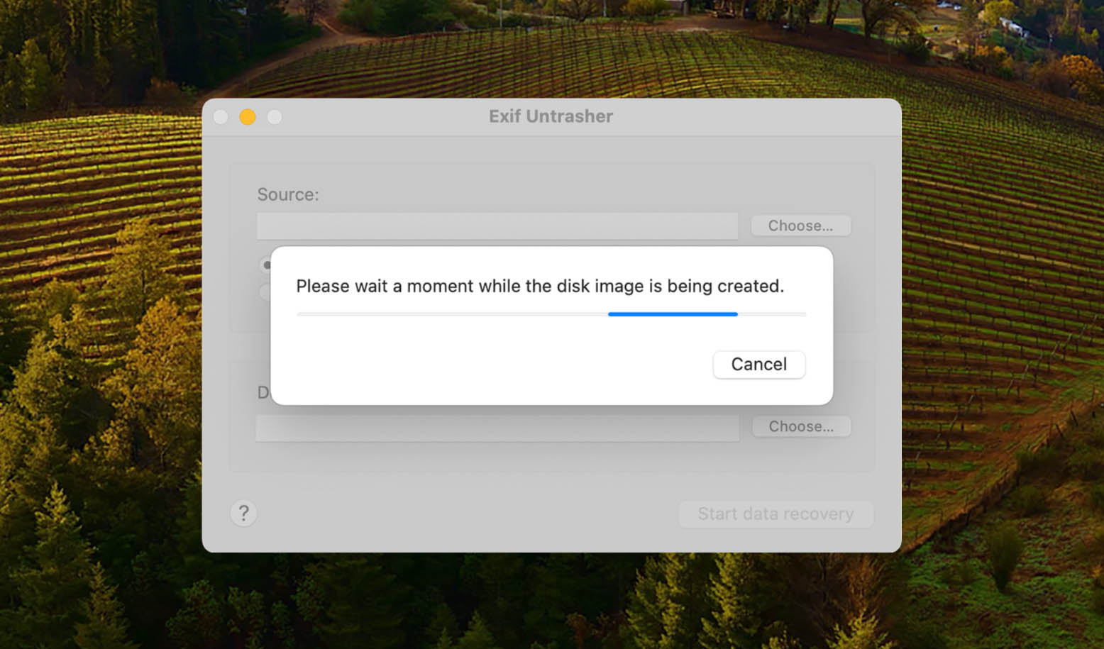 exif untrasher backup process