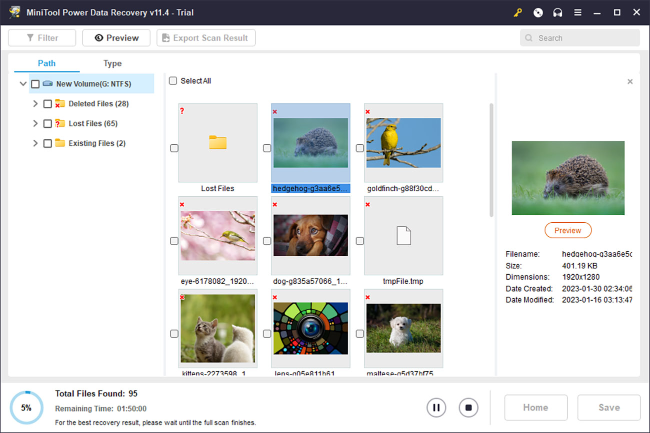 MiniTool Power Data Recovery Preview