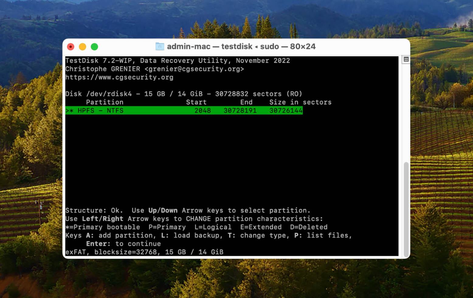 testdisk recovery process