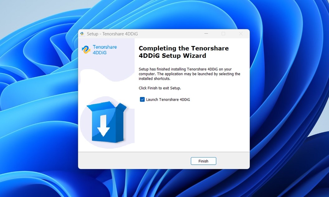 finish software installation on Windows