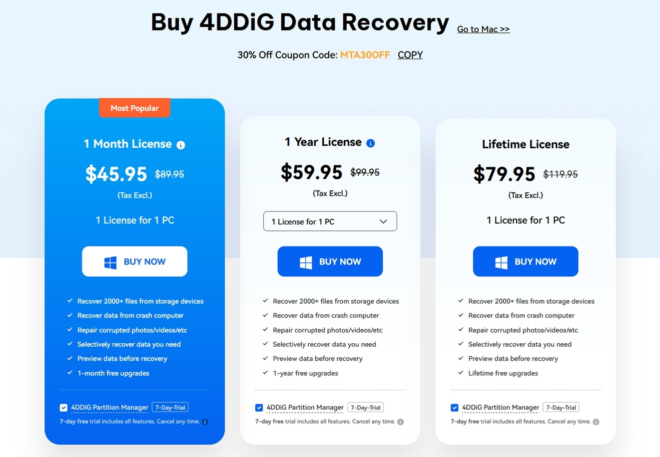 4ddig pricing