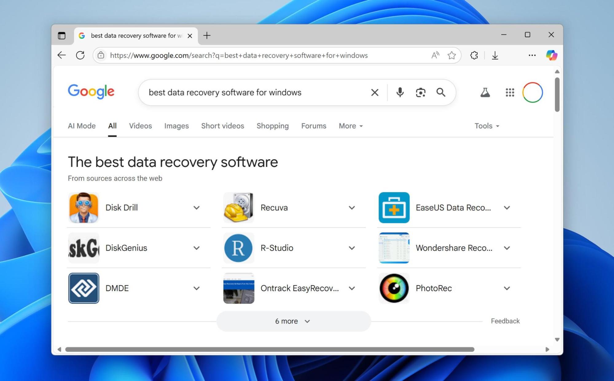 google suggestion about best data recovery software