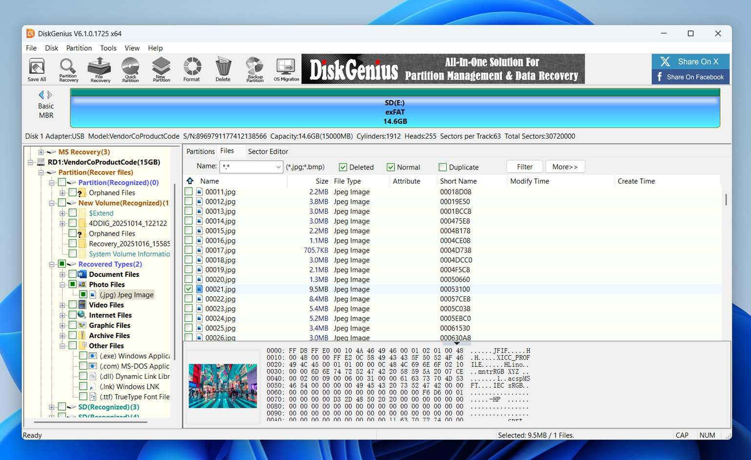 Browse recovered files