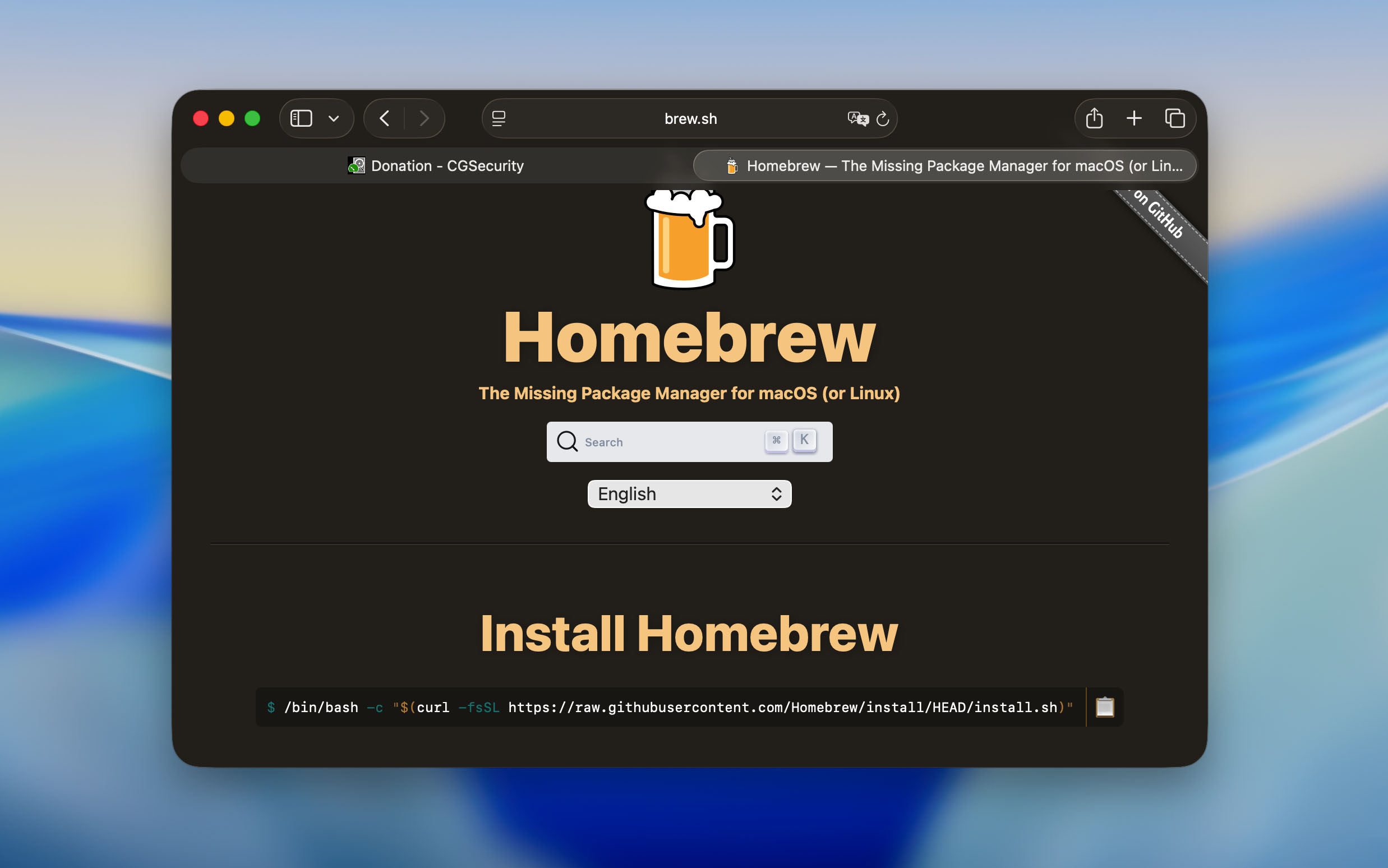 install homebrew on macOS