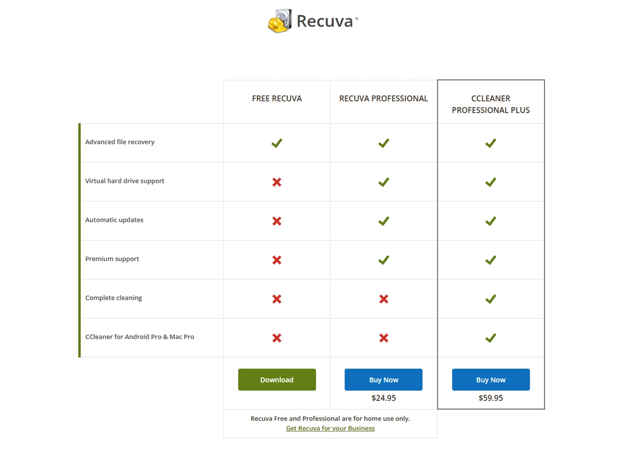 recuva pricing