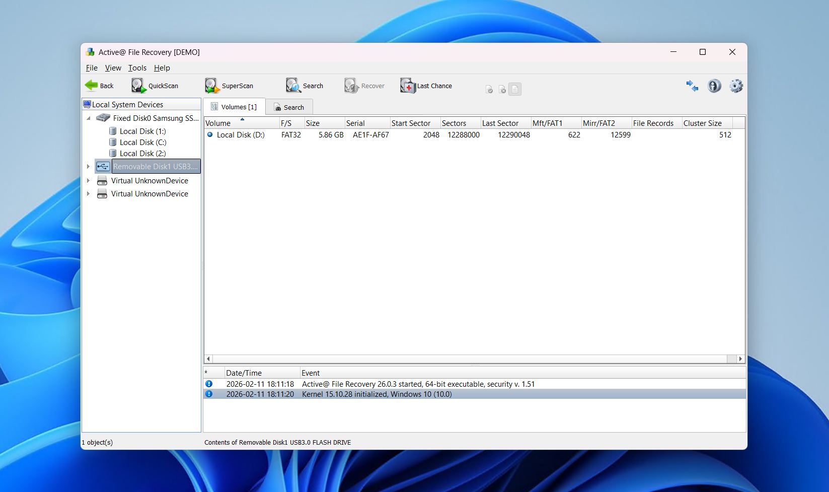 Active drive select.