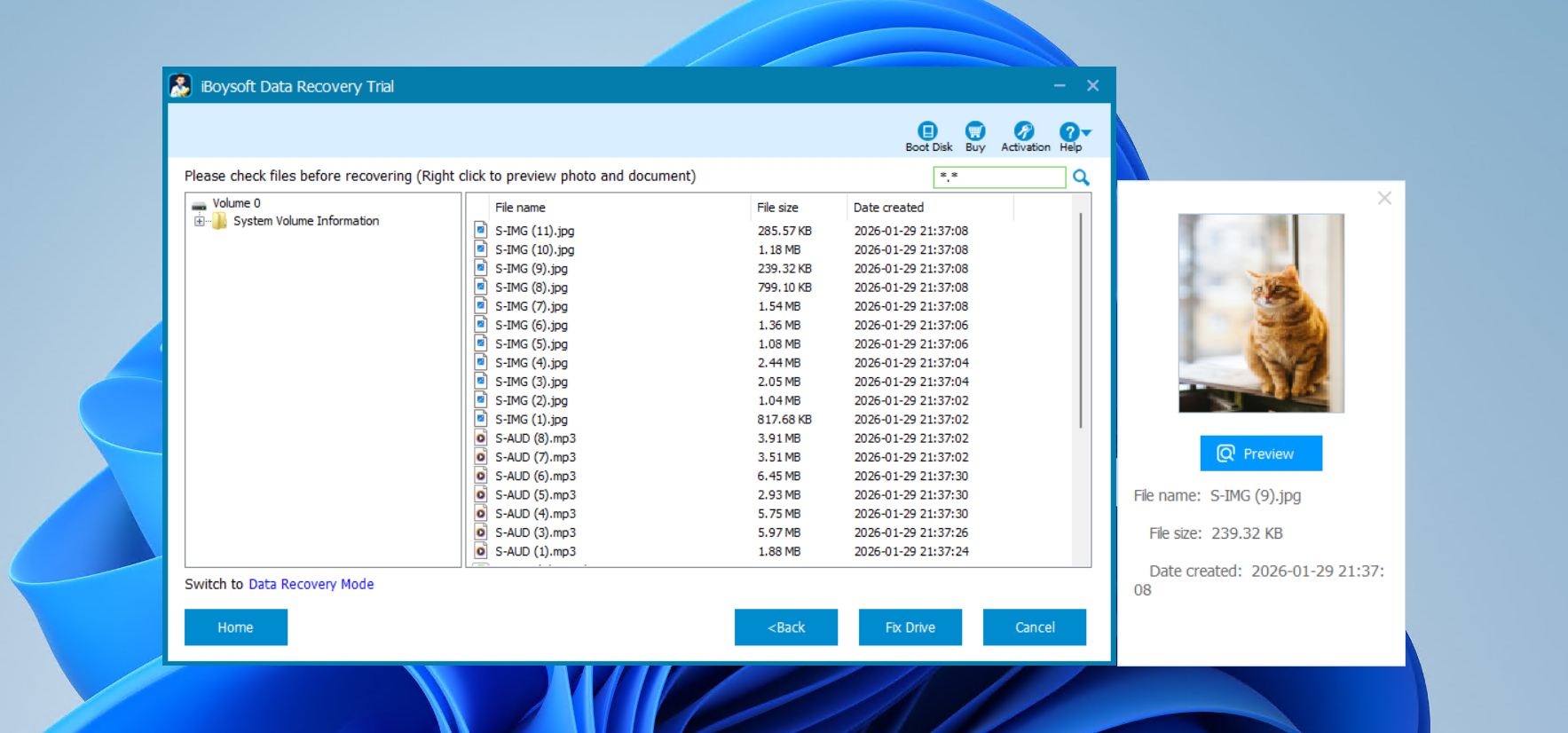 iBoySoft Partition Recovery interface.