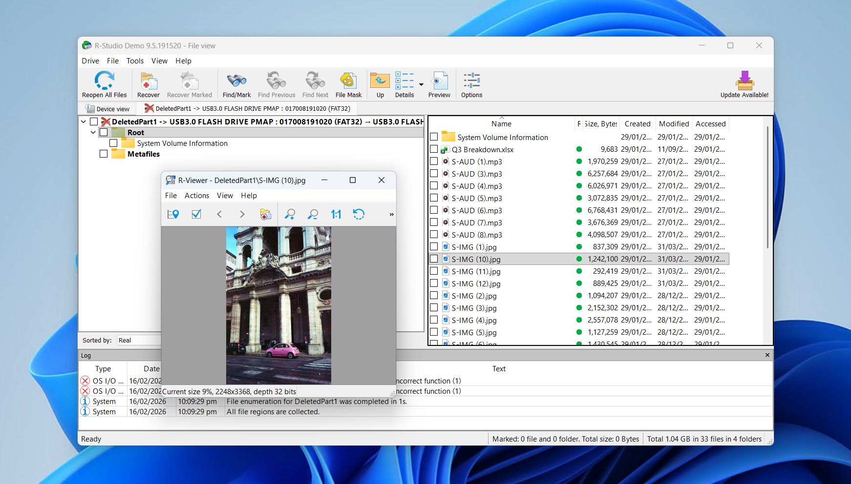 R-Studio SSD recovery.