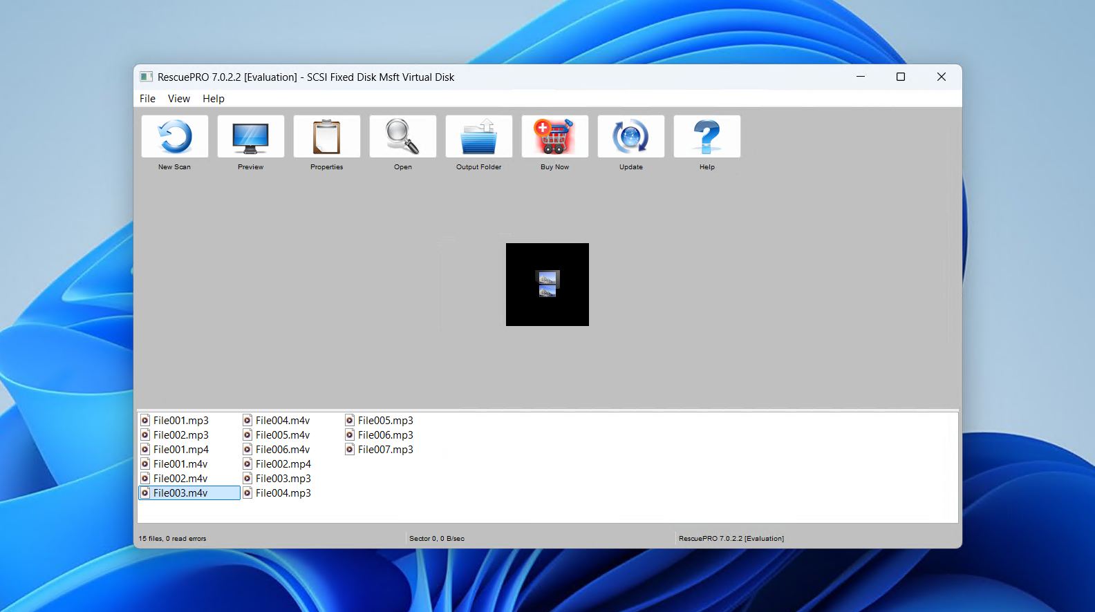RescuePro video recovery.