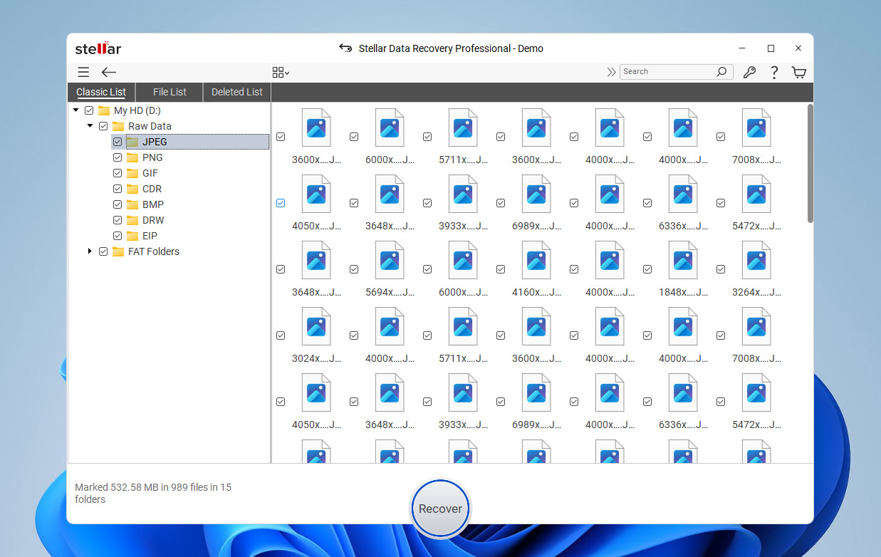 Stellar Photo Recovery