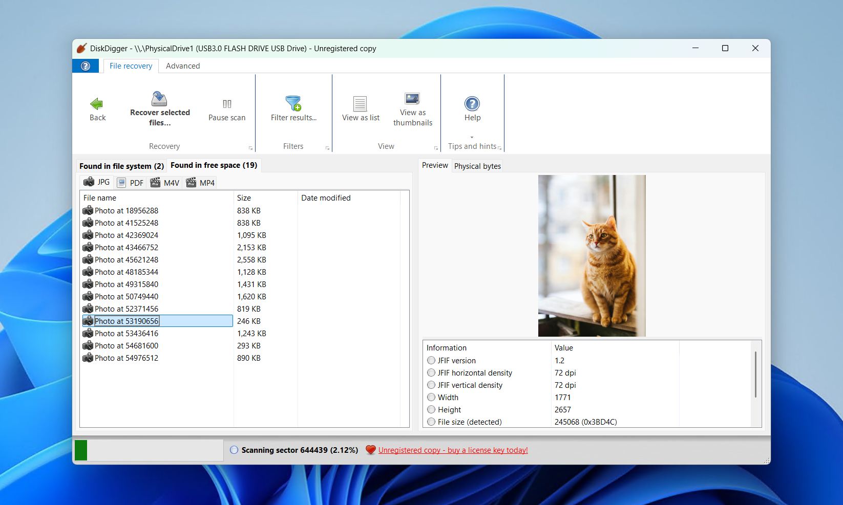 DiskDigger for free recovery.