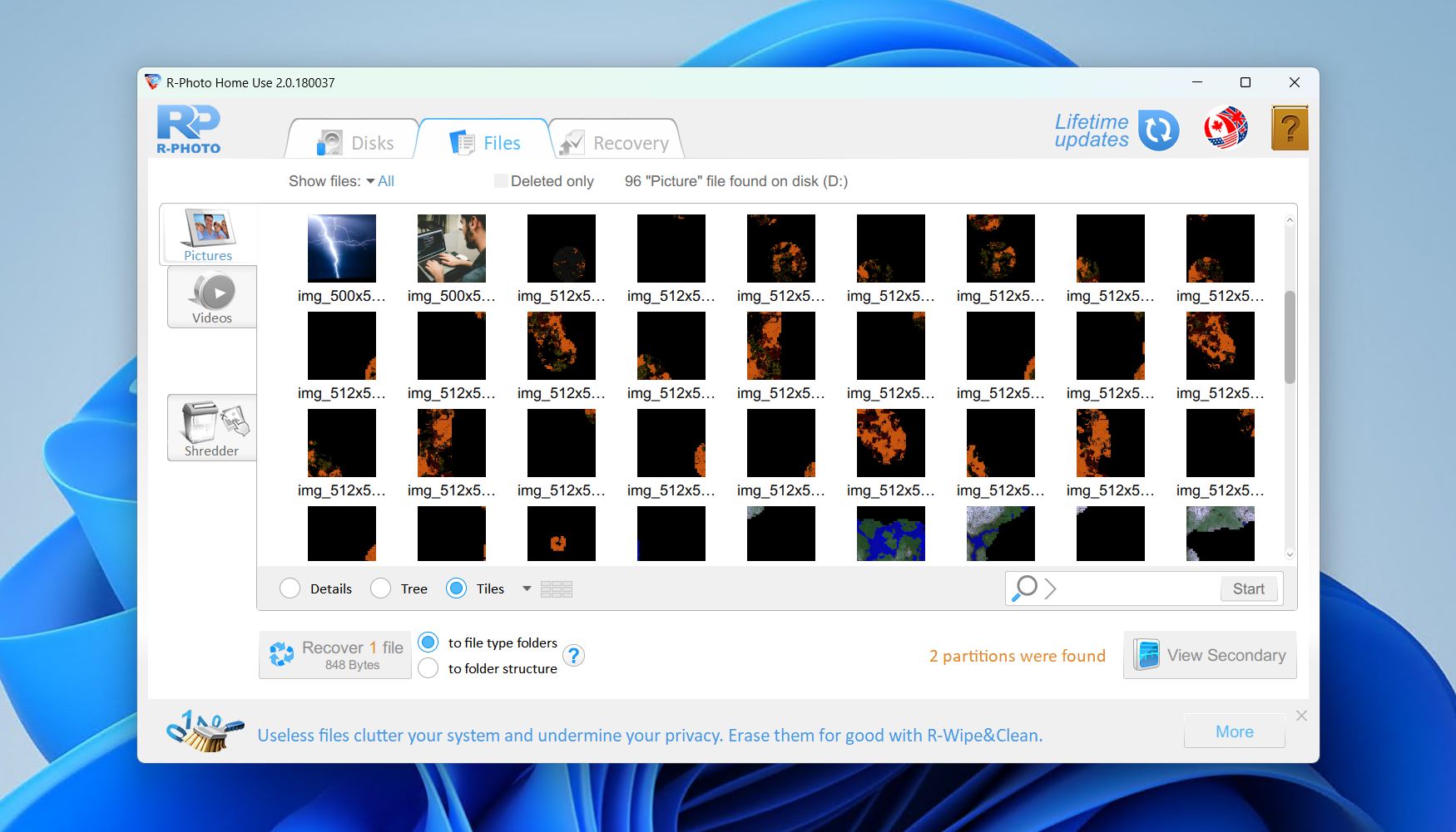 R-Photo for free recovery.