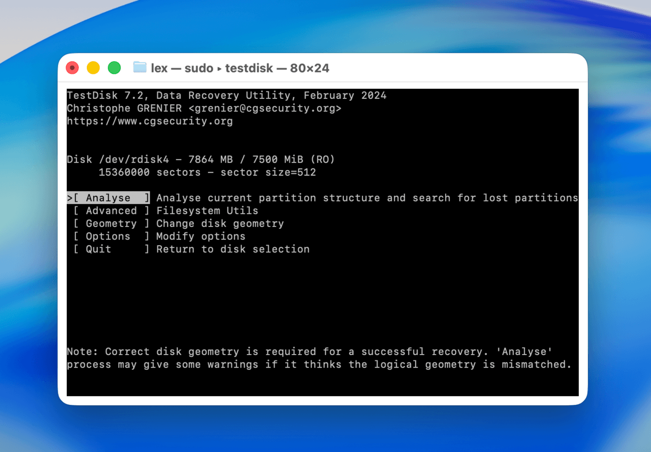 TestDisk file browser and SD card files
