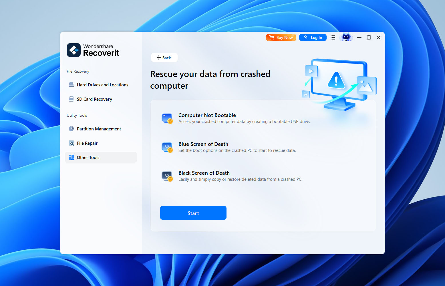 crash computer recovery
