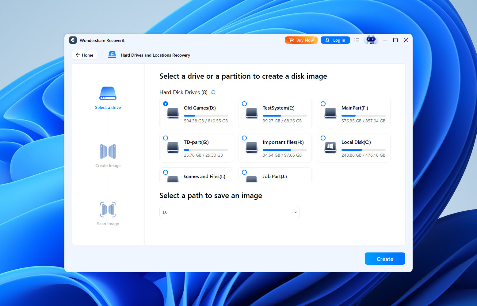 drive backup tool in recoverit