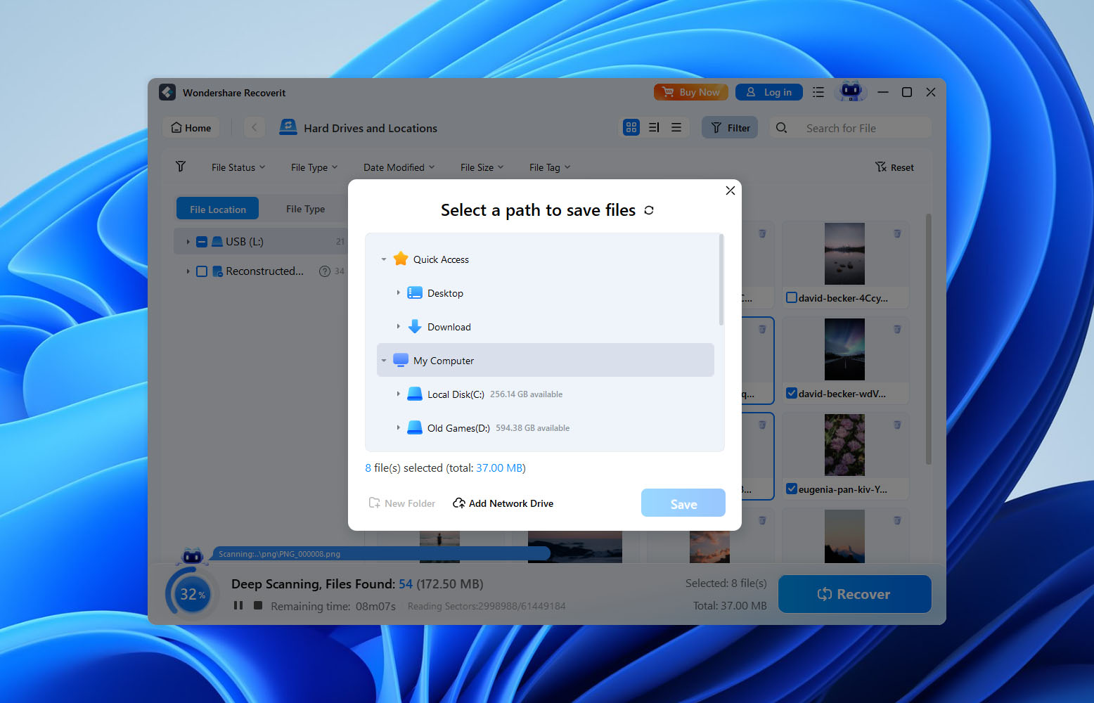 recovering files with recoverit
