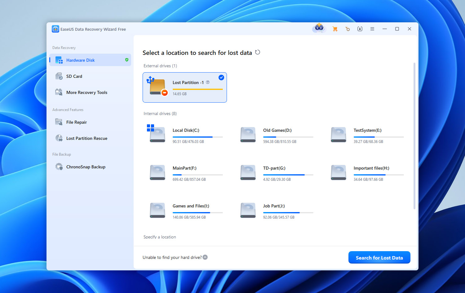 easeus data recovery wizard