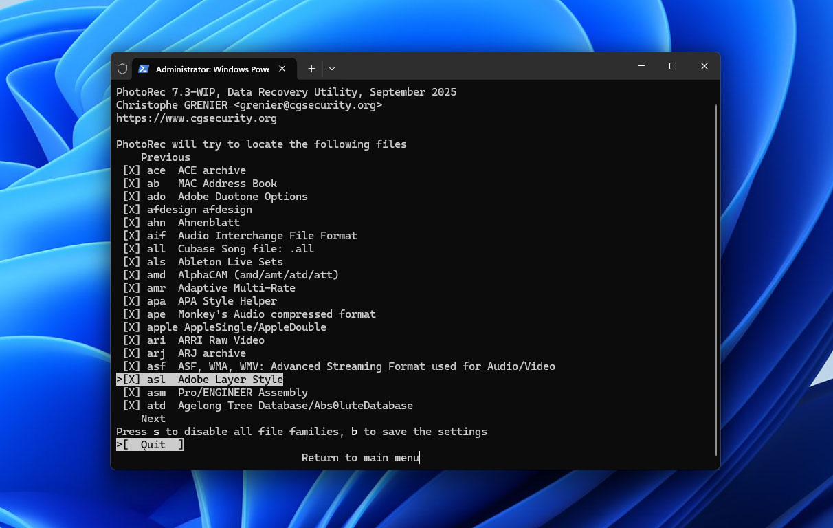 photorec interface